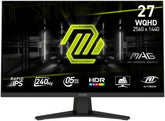 MSI MAG 274QF X24 27" Gaming Monitor – Rapid IPS, WQHD Resolution, 240Hz Refresh Rate, 0.5ms Response Time, AI Vision Technology, Black | 9S6-3CE41H-061